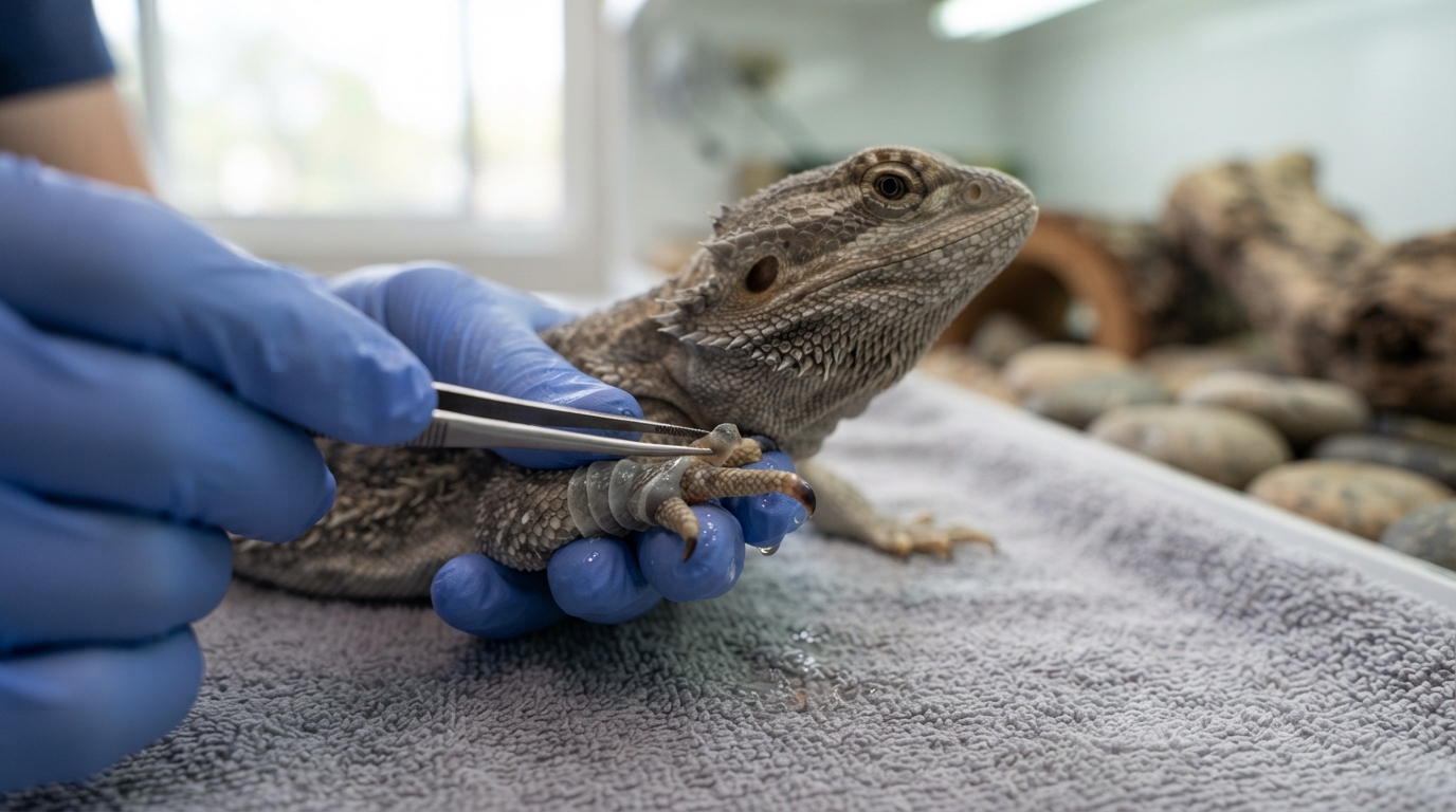 🦎 Muda retenida en los dedos en reptiles: Qué es y cómo actuar