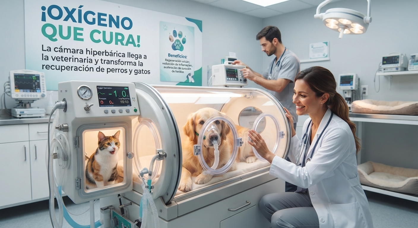 Oxígeno que cura: La cámara hiperbárica llega a la veterinaria y transforma la recuperación de perros y gatos