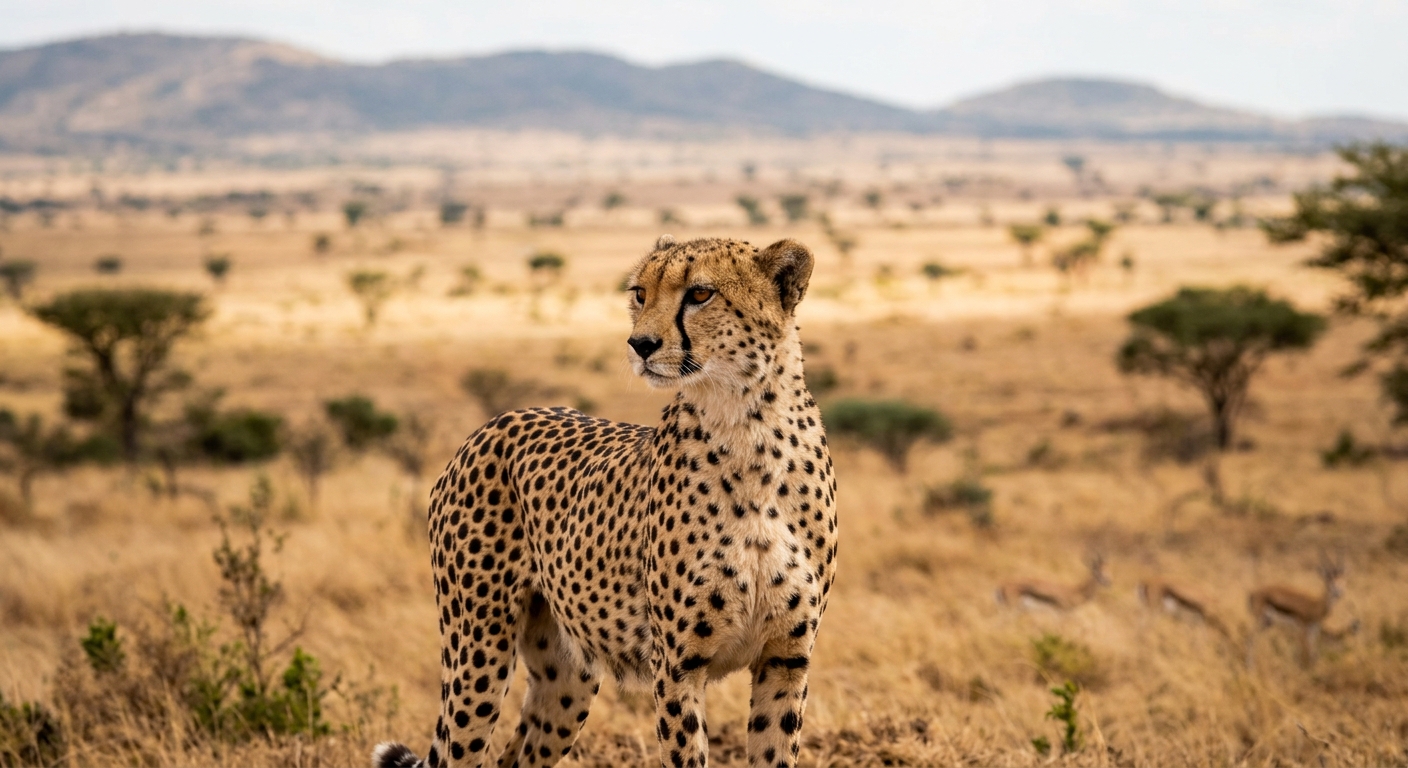 🐆 Solo encontraron 83 guepardos adultos en casi 100.000 km² de Sudáfrica