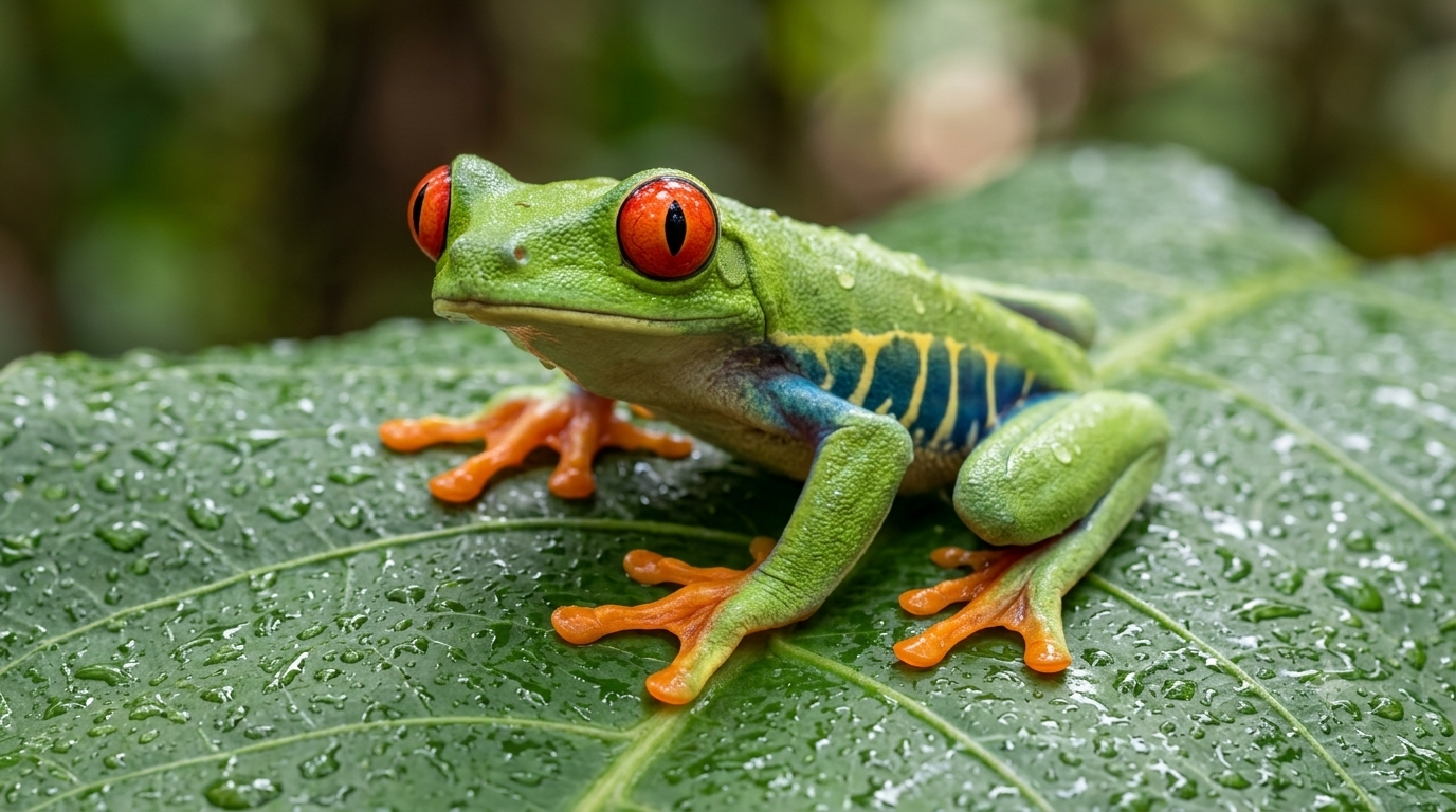 🐸 La rana de ojos rojos: el sorprendente anfibio que utiliza sus colores para sobrevivir