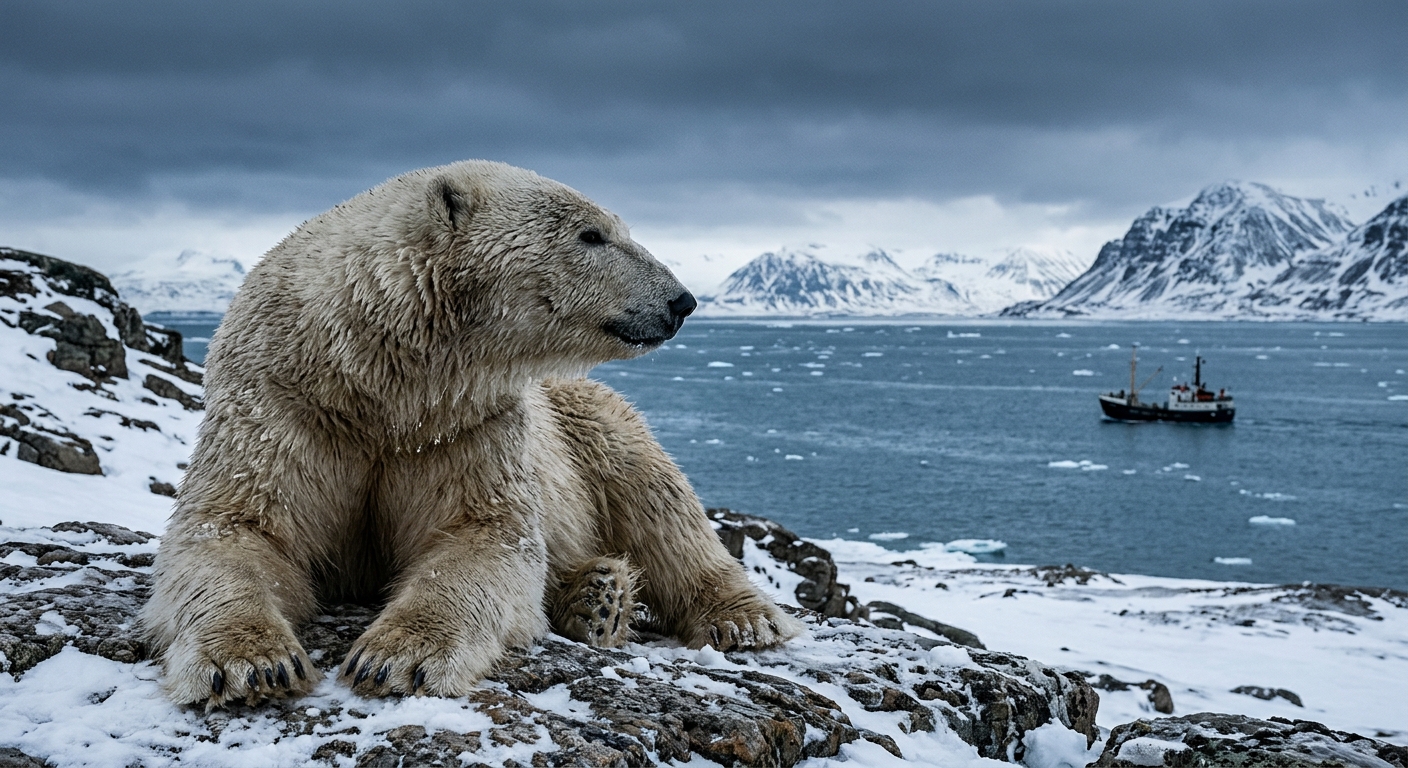 🐻‍❄️ Multaron con más de US$5.000 a una persona por despertar a un oso polar en Noruega