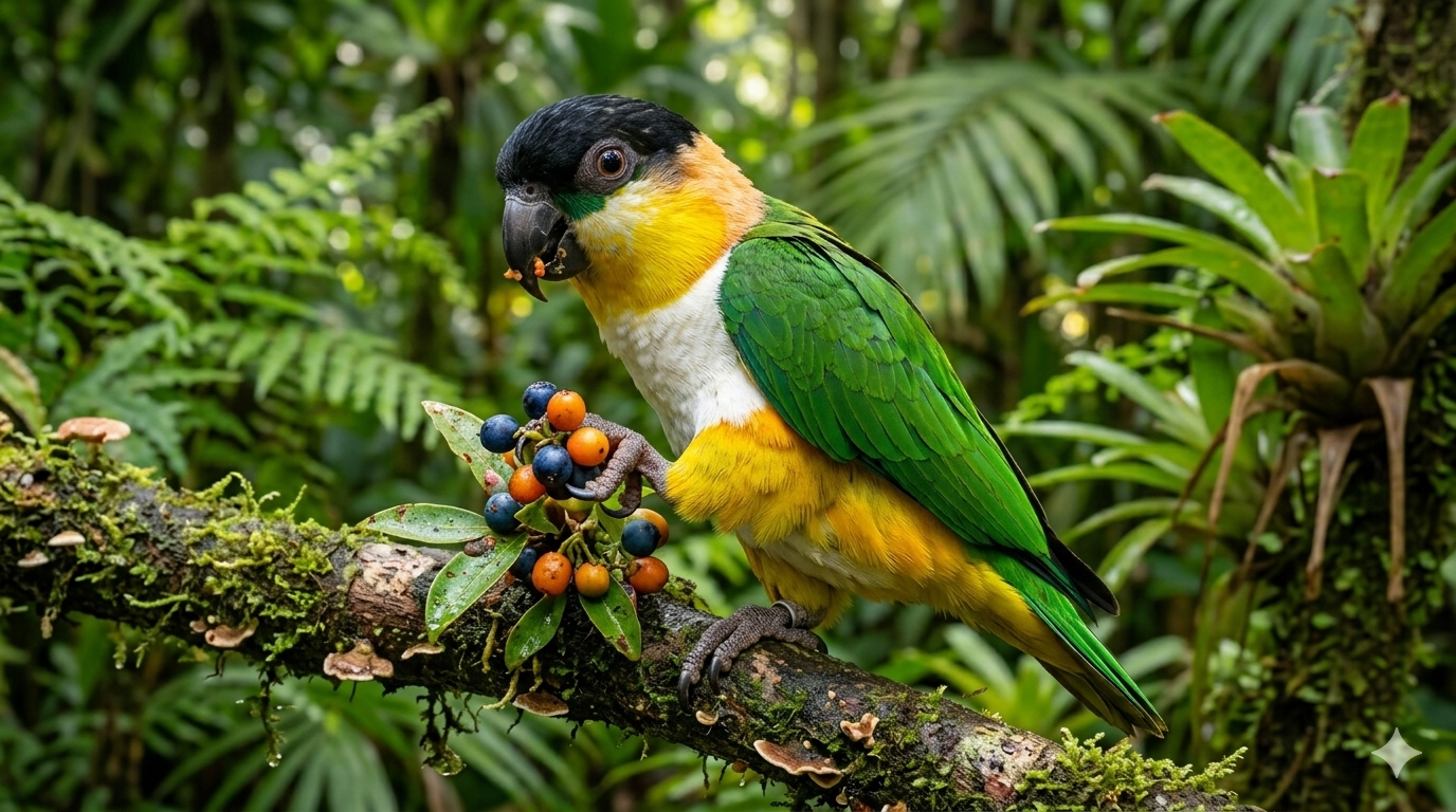 Imagen de Caique cabecinegro